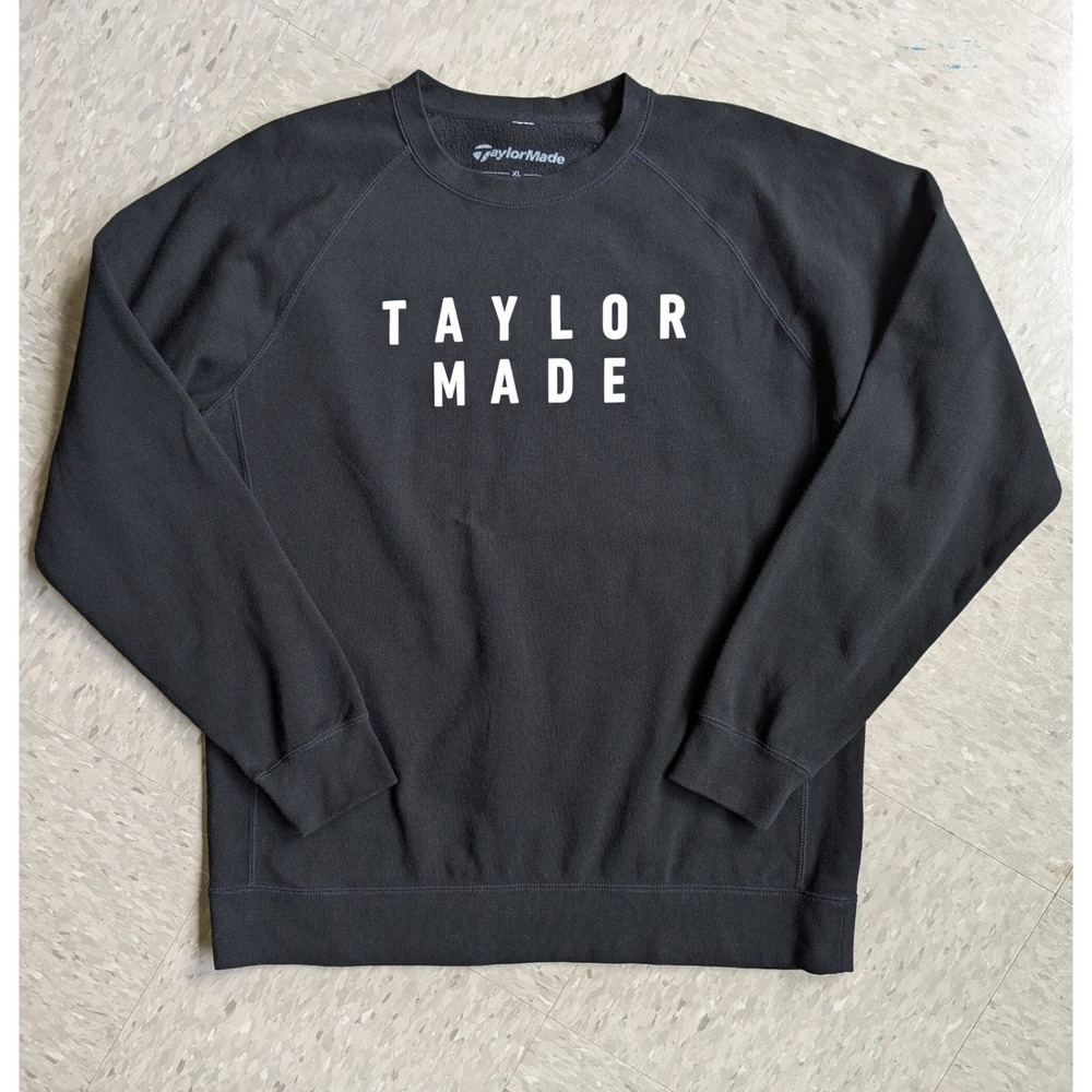 TaylorMade Sweatshirt Golf Pullover XL Black Excellent Cotton Blend
